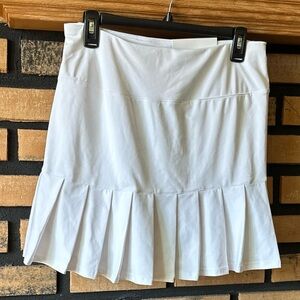 Lady Hagen White Tummy Control Pleat Skort 17”Length